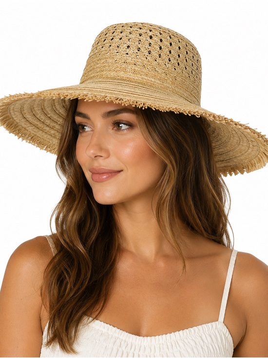 Target Accessories - A New Day Wide Brim Straw Hat Adjustable NWT Beach Sun Hat Womens sz L/XL
